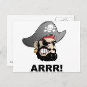 Pirate Postkarte (Vorne/Hinten)