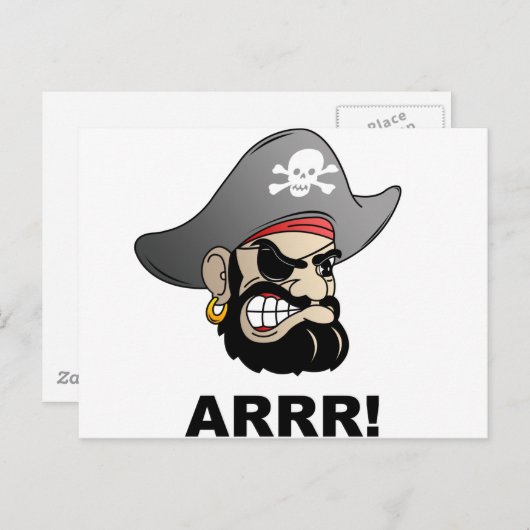 Pirate Postkarte (Vorne/Hinten)