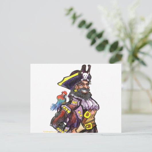 Pirate Postkarte (Stehend Vorderseite)