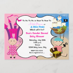 Pirate Princess Babies Baby Shower Einladung