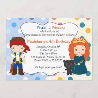 Pirate Princess Einladung Kindergeburtstag Party