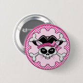 Pirate Princess Kitty Skull Button (Vorne & Hinten)