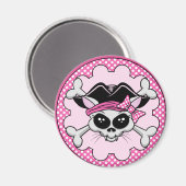 Pirate Princess Kitty Skull Magnet (Vorderseite/Rückseite)