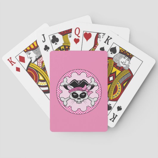 Pirate Princess Kitty Skull Spielkarten (Rückseite)