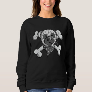Pirate Pug I Dog Design for Friends of the Dog Bre Sweatshirt