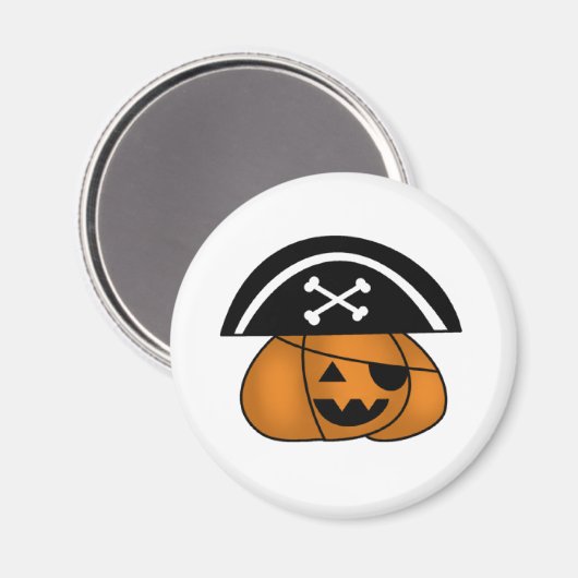 Pirate Pumpkin Magnet (Vorderseite/Rückseite)