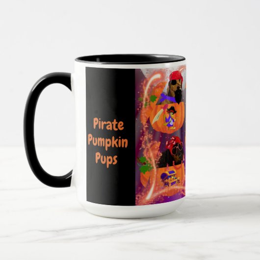Pirate Pumpkin Pups Mug Tasse (Links)