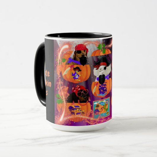 Pirate Pumpkin Pups Mug Tasse (Vorderseite Links)