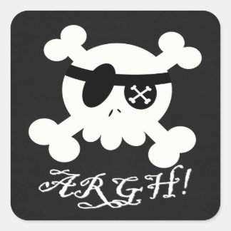 Pirate Quadratischer Aufkleber
