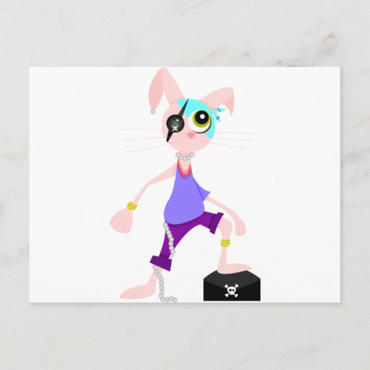 Pirate Rabbit Postkarte (Vorderseite)