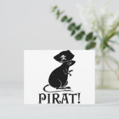 Pirate Rat | Pirate House Rat Rodent Gift Postkarte (Stehend Vorderseite)