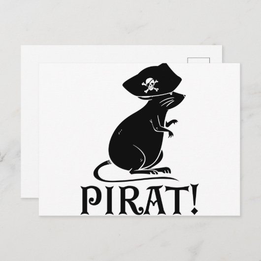Pirate Rat | Pirate House Rat Rodent Gift Postkarte (Vorne/Hinten)