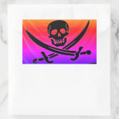 Pirate Rechteckiger Aufkleber (Tasche)