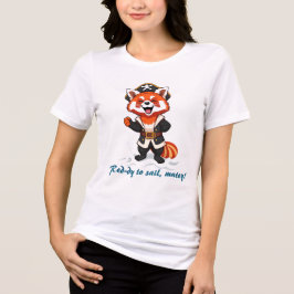 Pirate Red Panda Splash Personalisiert Adventure Tri-Blend Shirt