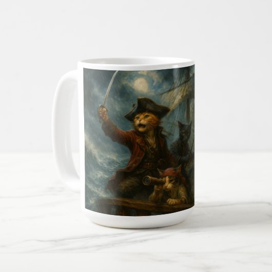 Pirate Red Paws Kaffeetasse (Vorderseite Links)
