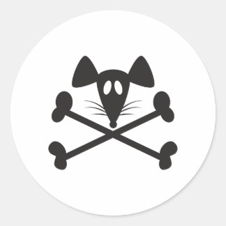 Pirate Rodent Runder Aufkleber