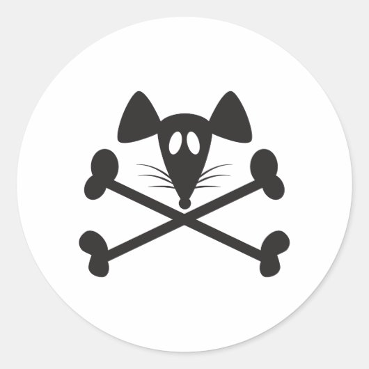 Pirate Rodent Runder Aufkleber (Vorderseite)