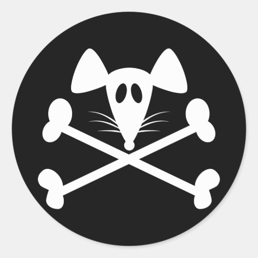 Pirate Rodent Runder Aufkleber (Vorderseite)