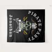 Pirate Royal Pirate Party Hintergrund Wandteppich (Vorderseite (Horizontal))