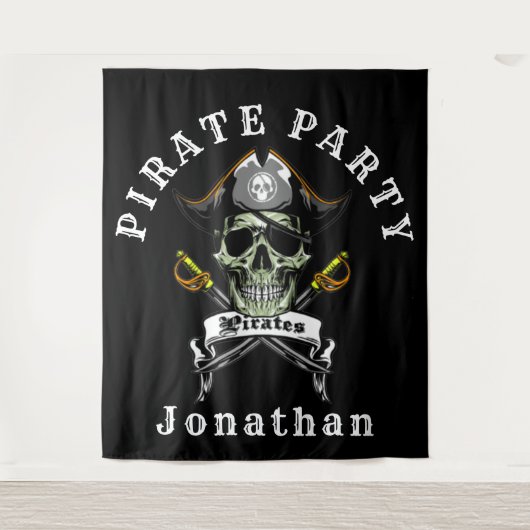 Pirate Royal Pirate Party Hintergrund Wandteppich (Vorderseite)