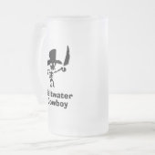 Pirate Saltwater Cowboy Mattglas Bierglas (Vorderseite Links)