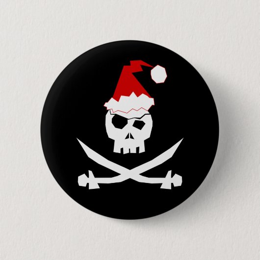 Pirate Santa Button (Vorderseite)
