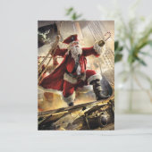 Pirate Santa Dankeskarte (Stehend Vorderseite)