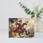 Pirate Santa Feiertagspostkarte (Stehend Vorderseite)