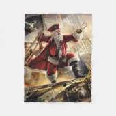 Pirate Santa Fleecedecke (Vorderseite)