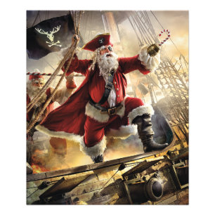 Pirate Santa Fotodruck