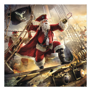 Pirate Santa Fotodruck