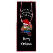 Pirate Santa Funny Mulled Wein Weihnachten Geschenktüte Für Weinflaschen (Rückseite)
