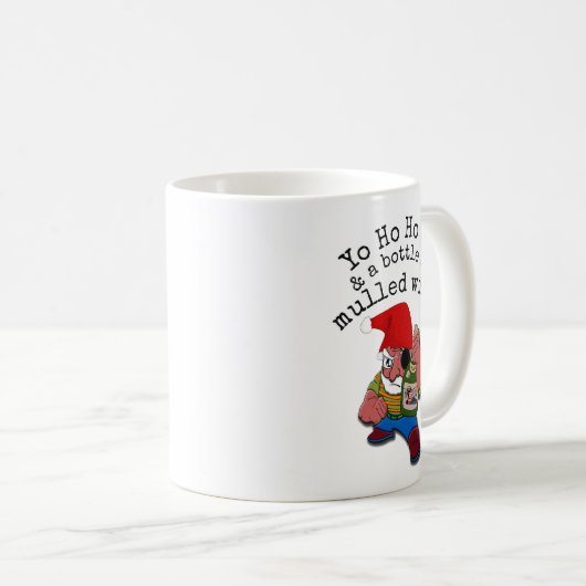 Pirate Santa Funny Mulled Wein Weihnachten Kaffeetasse (VorderseiteRechts)