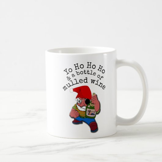 Pirate Santa Funny Mulled Wein Weihnachten Kaffeetasse (Rechts)