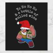 Pirate Santa Funny Mulled Wein Weihnachten Weinetikett (Einzelnes Label)