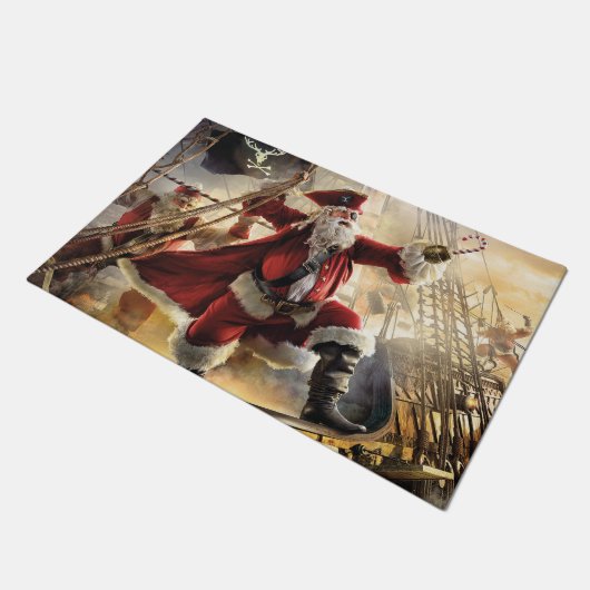 Pirate Santa Fußmatte (Schrägansicht)