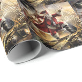 Pirate Santa Geschenkpapier (Rolleneckpunkt)