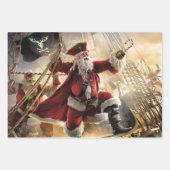 Pirate Santa Geschenkpapier Set (Vorderseite 2)