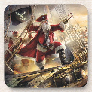 Pirate Santa Getränkeuntersetzer