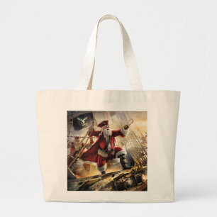 Pirate Santa Jumbo Stoffbeutel