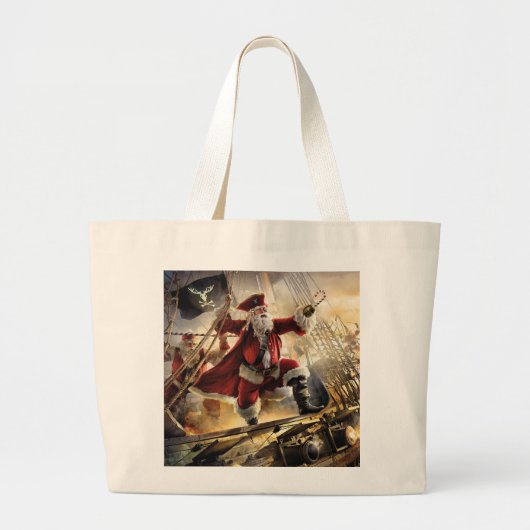 Pirate Santa Jumbo Stoffbeutel (Vorne)