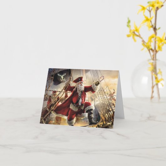 Pirate Santa Karte (Gelbe Blume)
