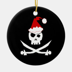 Pirate Santa Keramikornament