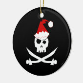 Pirate Santa Keramikornament (Links)