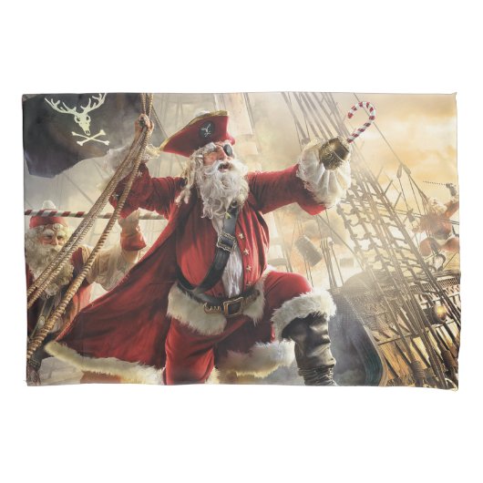 Pirate Santa Kissenbezug (Vorderseite)
