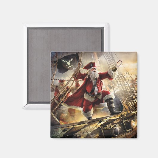 Pirate Santa Magnet (Vorderseite/Rückseite)