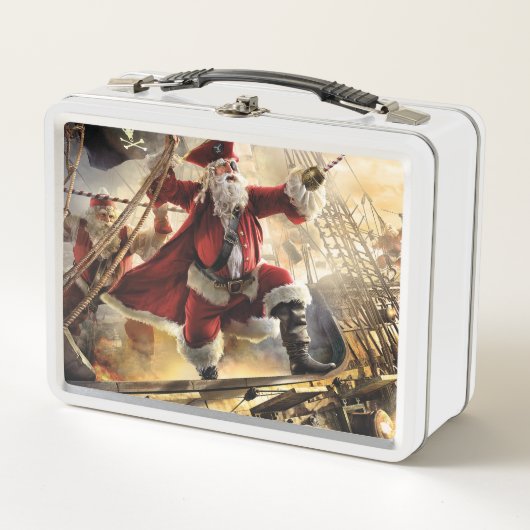 Pirate Santa Metall Brotdose (Vorderseite)
