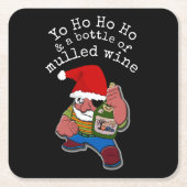 Pirate Santa Mulled Wein Weihnachten Rechteckiger Pappuntersetzer (Vorderseite)