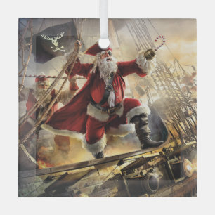 Pirate Santa Ornament Aus Glas