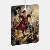 Pirate Santa Ornament Aus Metall (Vorderseite Rechts)